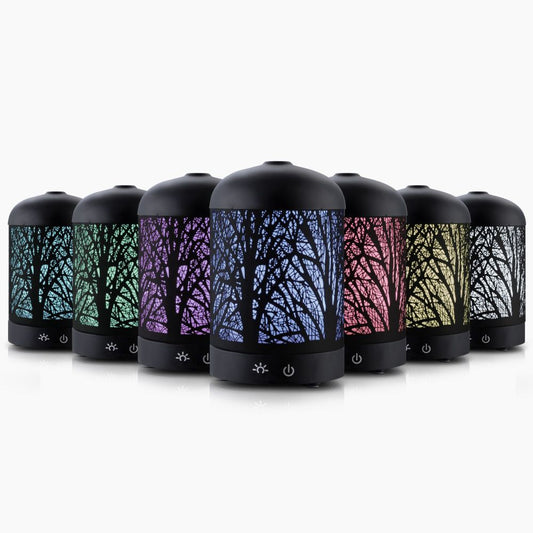 Black Aroma Diffuser 160 ml, Ultrasonic Aromatherapy Humidifier